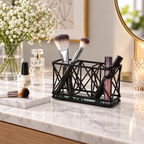 3-Compartment Makeup Brush Organizer