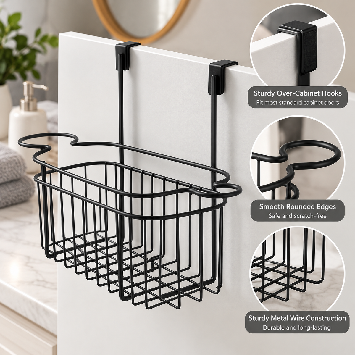 Over-Cabinet Hair Tool Organizer