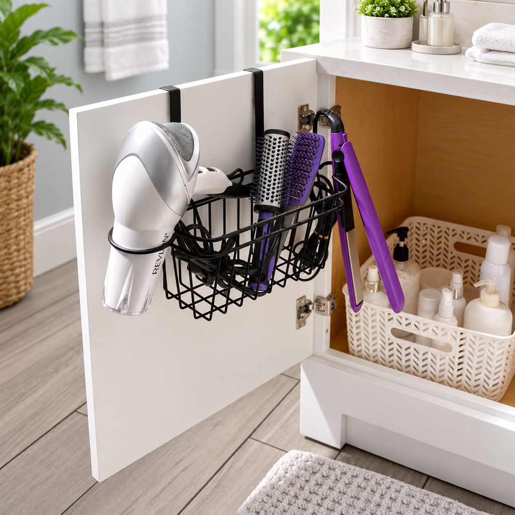 Over-Cabinet Hair Tool Organizer