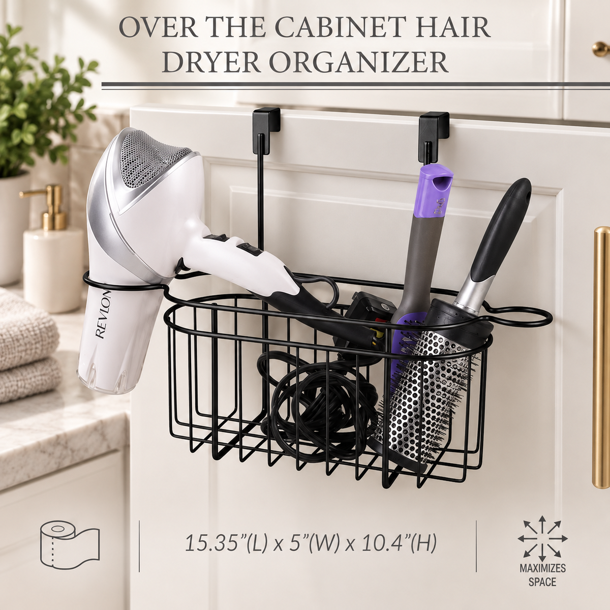 Over-Cabinet Hair Tool Organizer