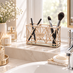 3-Compartment Makeup Brush Organizer